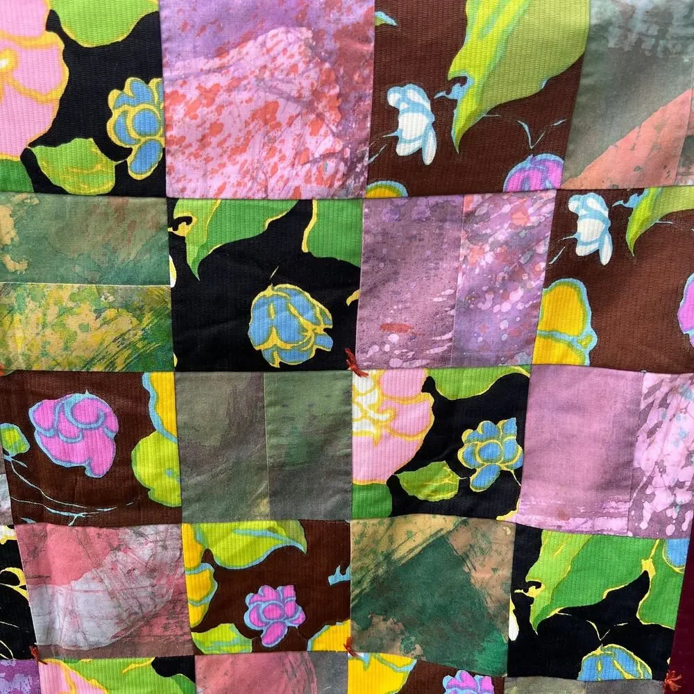 Patchwork Quilt Blanket Lap Throw Floral 35 x 50